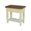International Concepts Rectangle Vista Solid Wood Side Table with Shelf -, 24 in W X 14 in L X 24 in H, Wood OT79-15E2